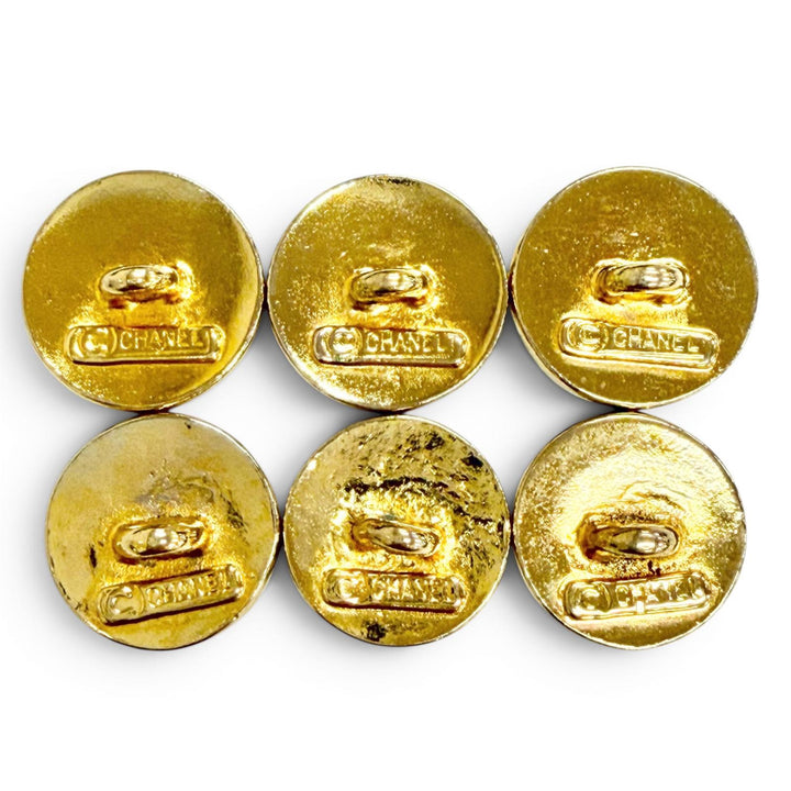 Great CHANEL button COCO Mark Set of 6 (3 large, 3 small) gold Women
