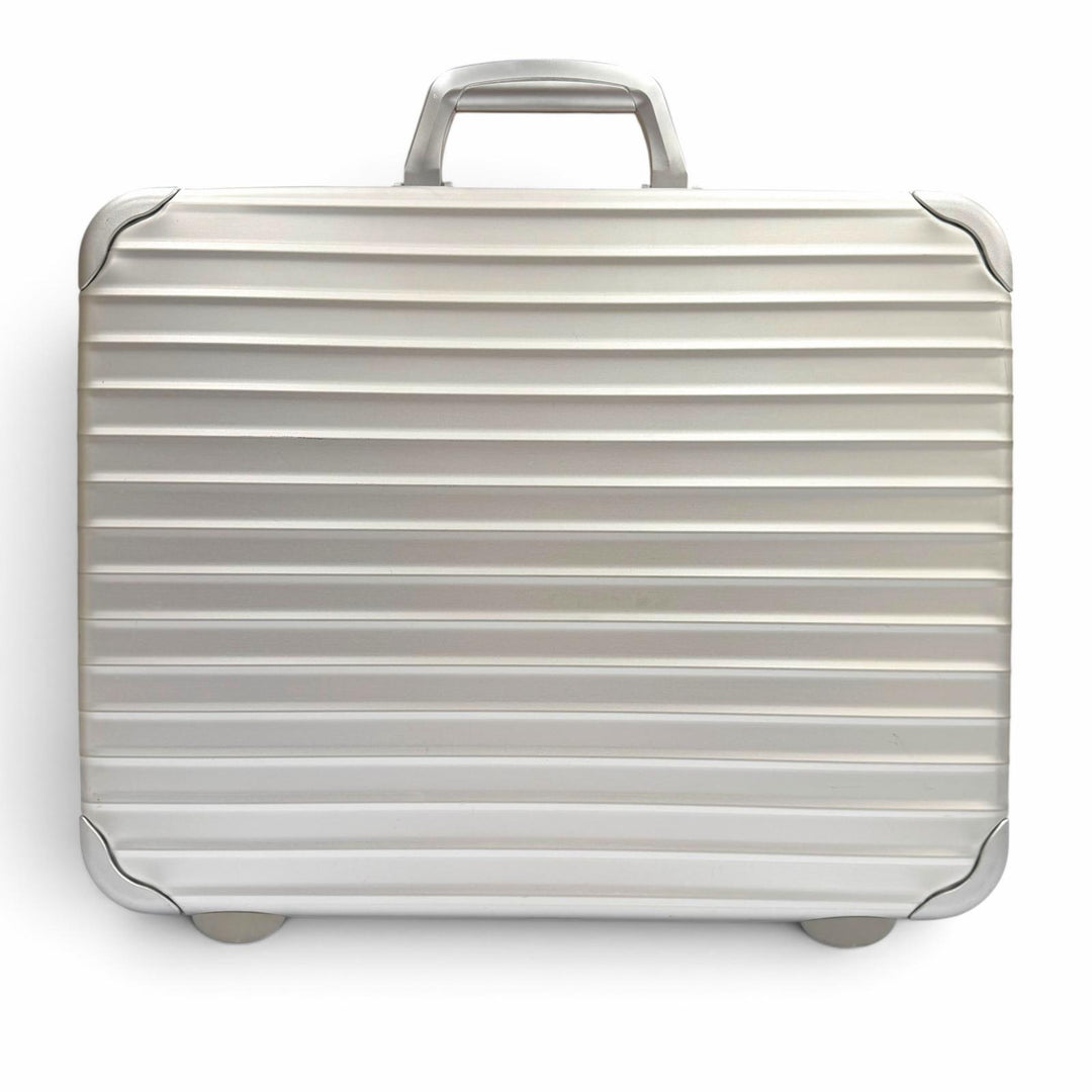 Great RIMOWA Business bag Attache case briefcase Silver aluminum mens