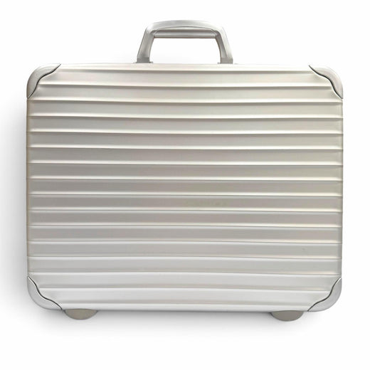 Great RIMOWA Business bag Attache case briefcase Silver aluminum mens