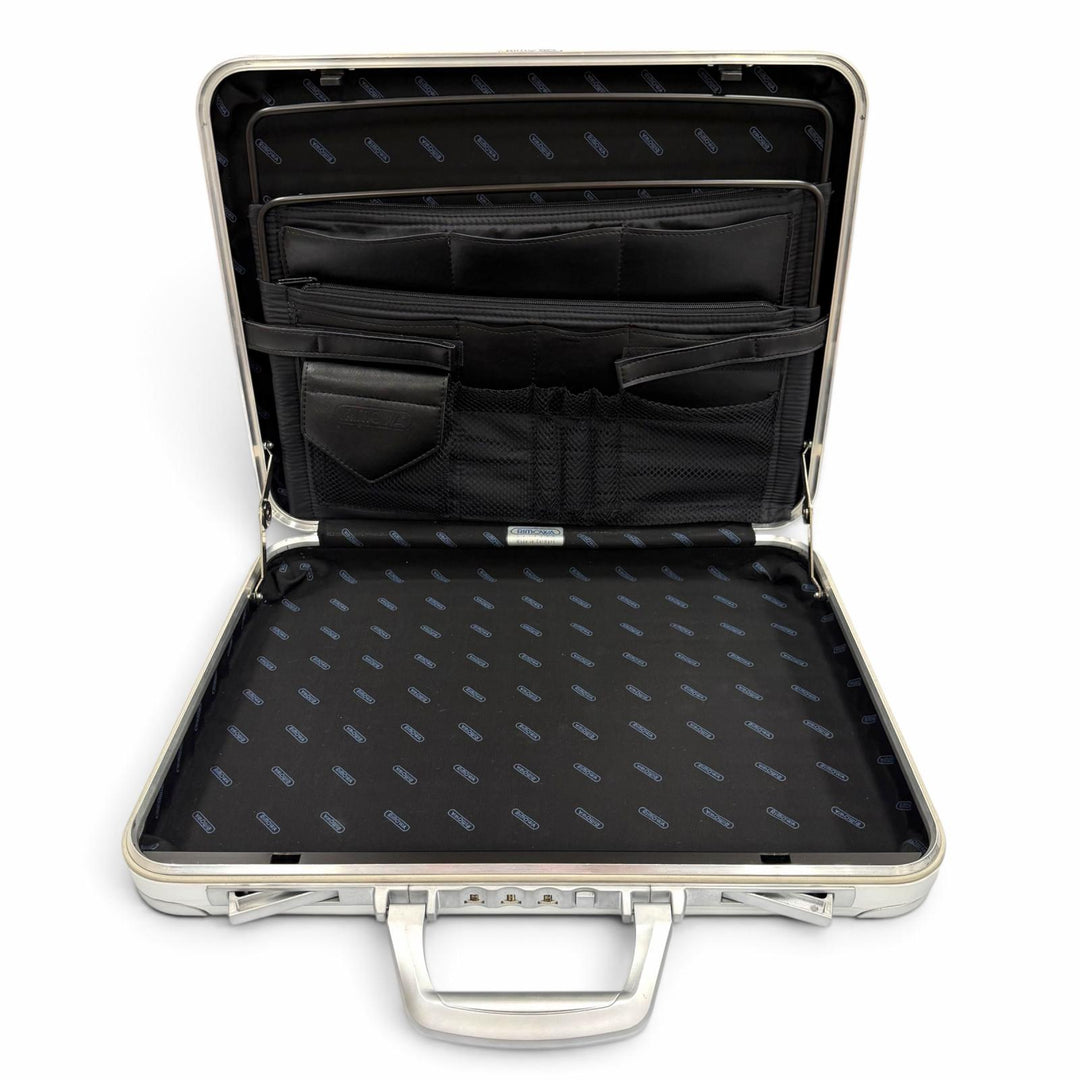 Great RIMOWA Business bag Attache case briefcase Silver aluminum mens