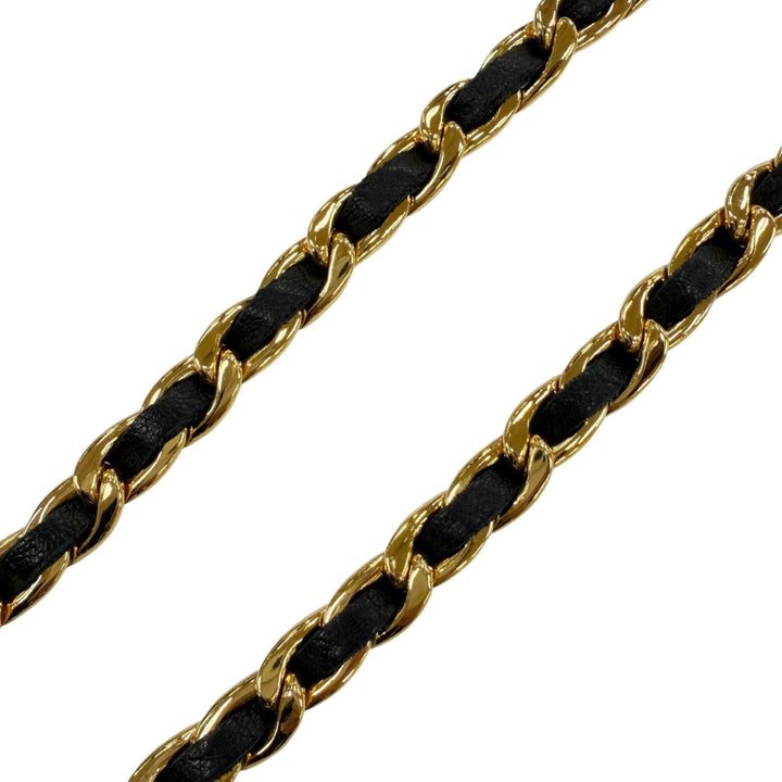 Excellent CHANEL belt COCO Mark Cambon Medal Leather Chain Belt gold Women