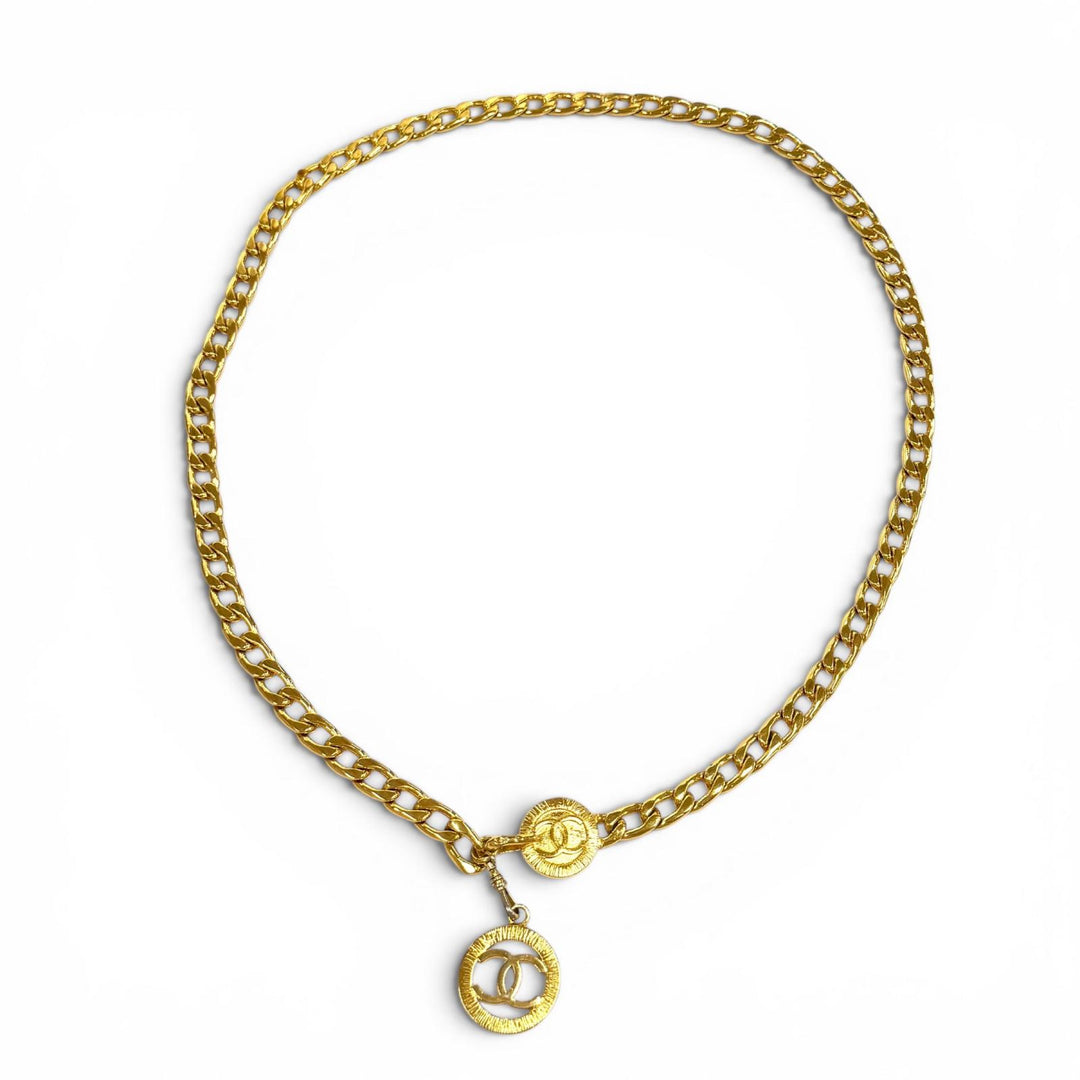 Great CHANEL belt COCO Mark Chain gold Women