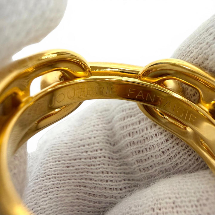 Pristine HERMES Scarf ring REGATE ChÃ©ne Dunkel gold Women