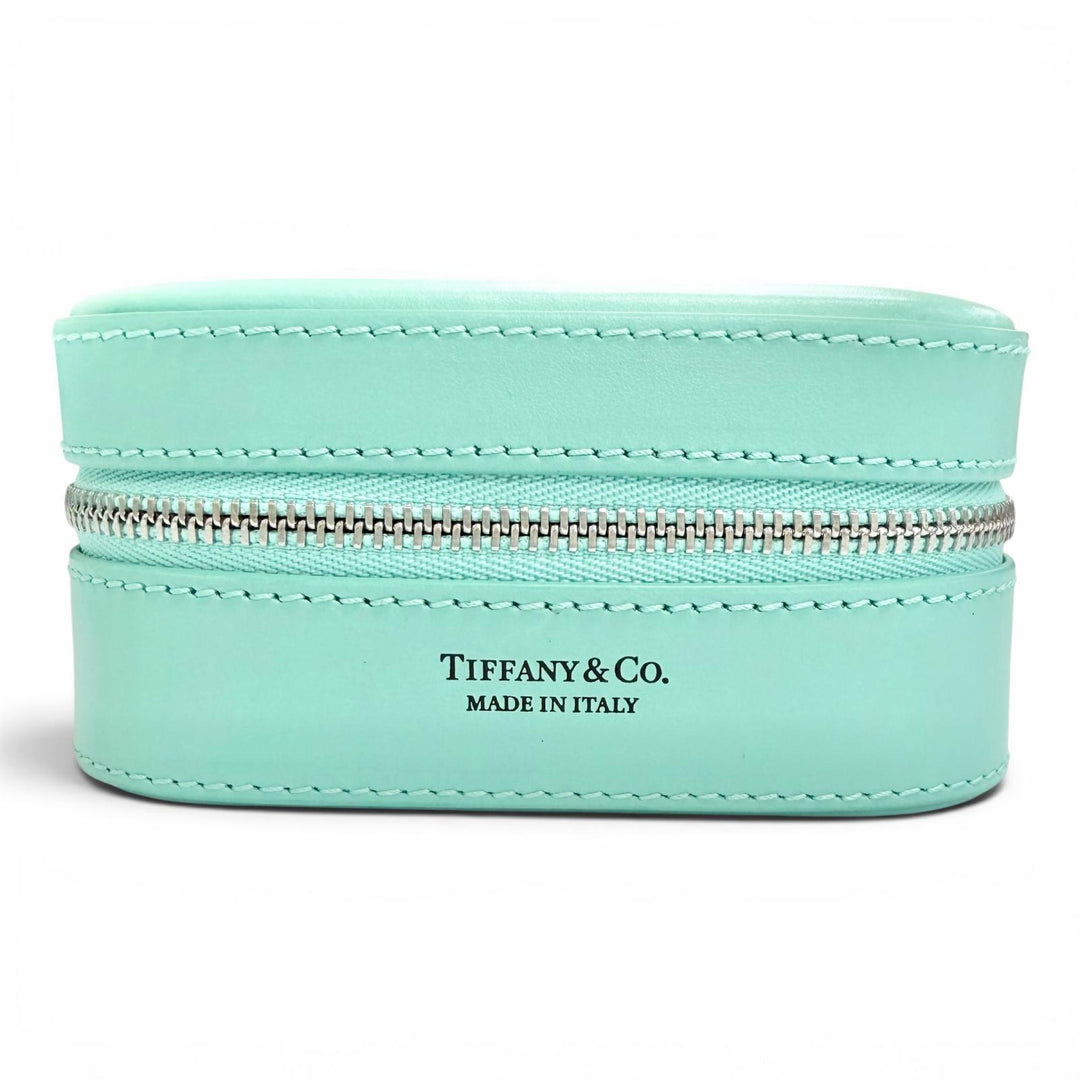 Excellent TIFFANY&Co. Rectangular Leather Jewelry Case TIFFANY & Co. Blue