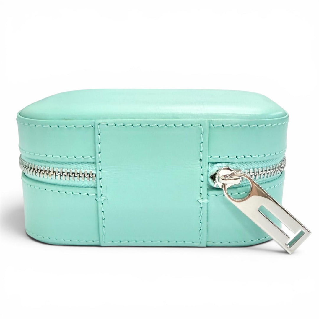 Excellent TIFFANY&Co. Rectangular Leather Jewelry Case TIFFANY & Co. Blue