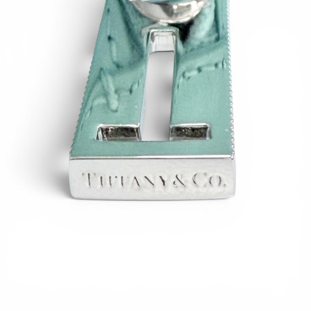 Excellent TIFFANY&Co. Rectangular Leather Jewelry Case TIFFANY & Co. Blue
