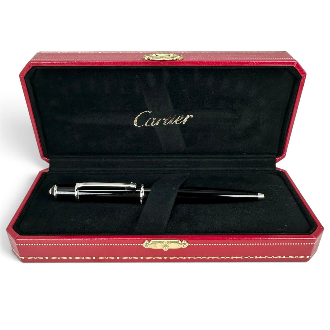 Great Cartier Ballpoint pen Diaboro de Cartier Twist type black ー mens