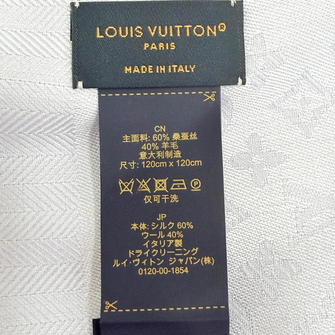 Excellent LOUIS VUITTON Evermore Shawl Monogram stall Light purple silk M94934