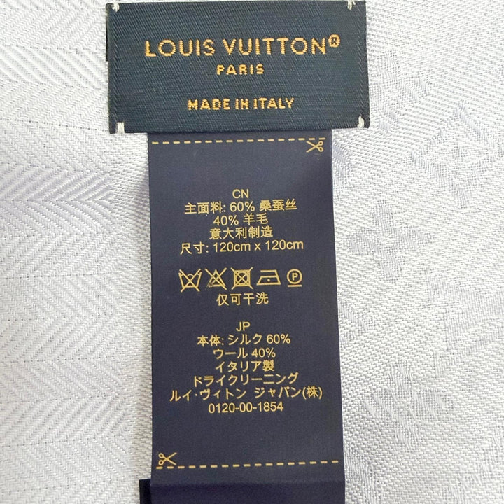 Excellent LOUIS VUITTON Evermore Shawl Monogram stall Light purple silk M94934