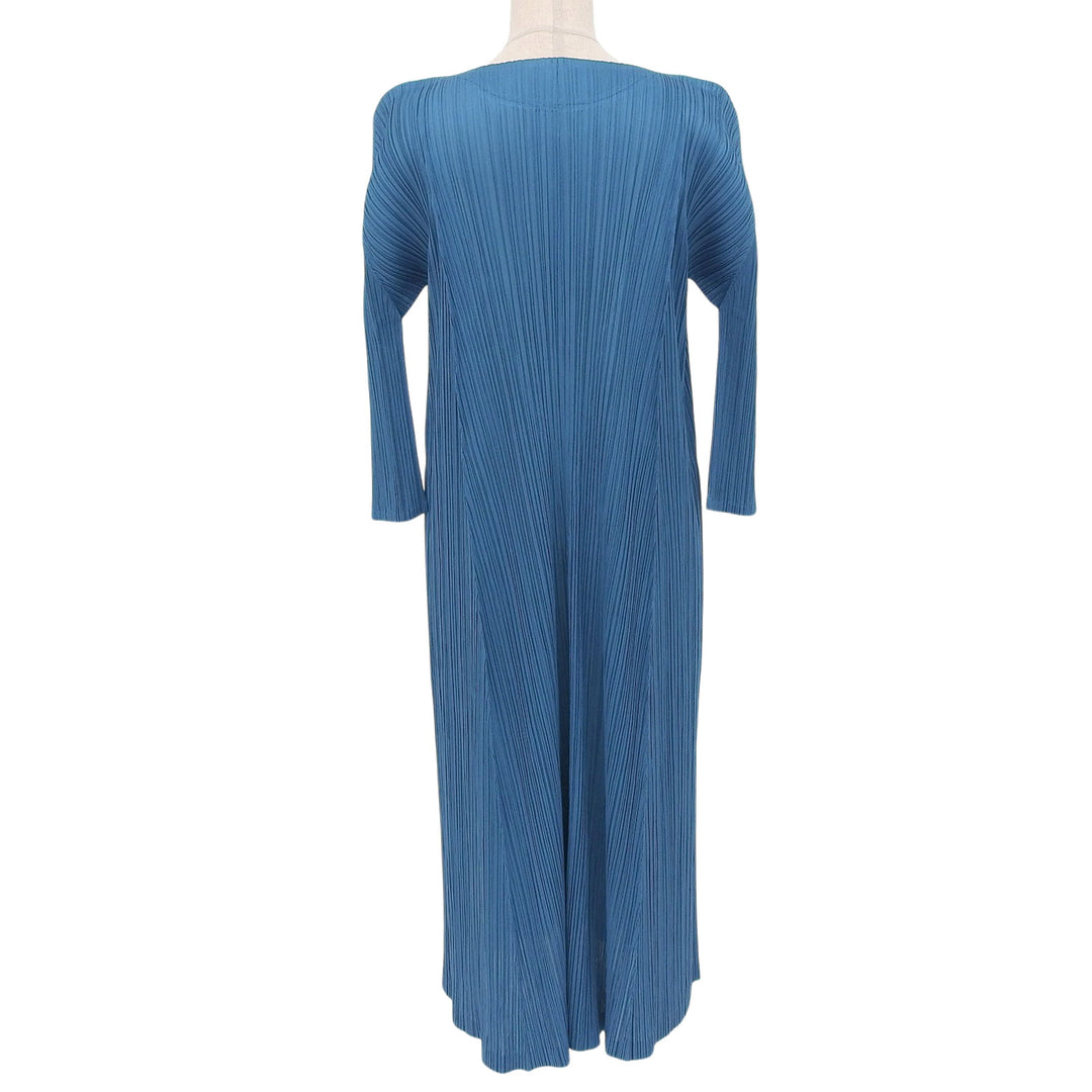 Excellent PLEATS PLEASE one piece Long length blue polyester Women 2 PP21-JH484
