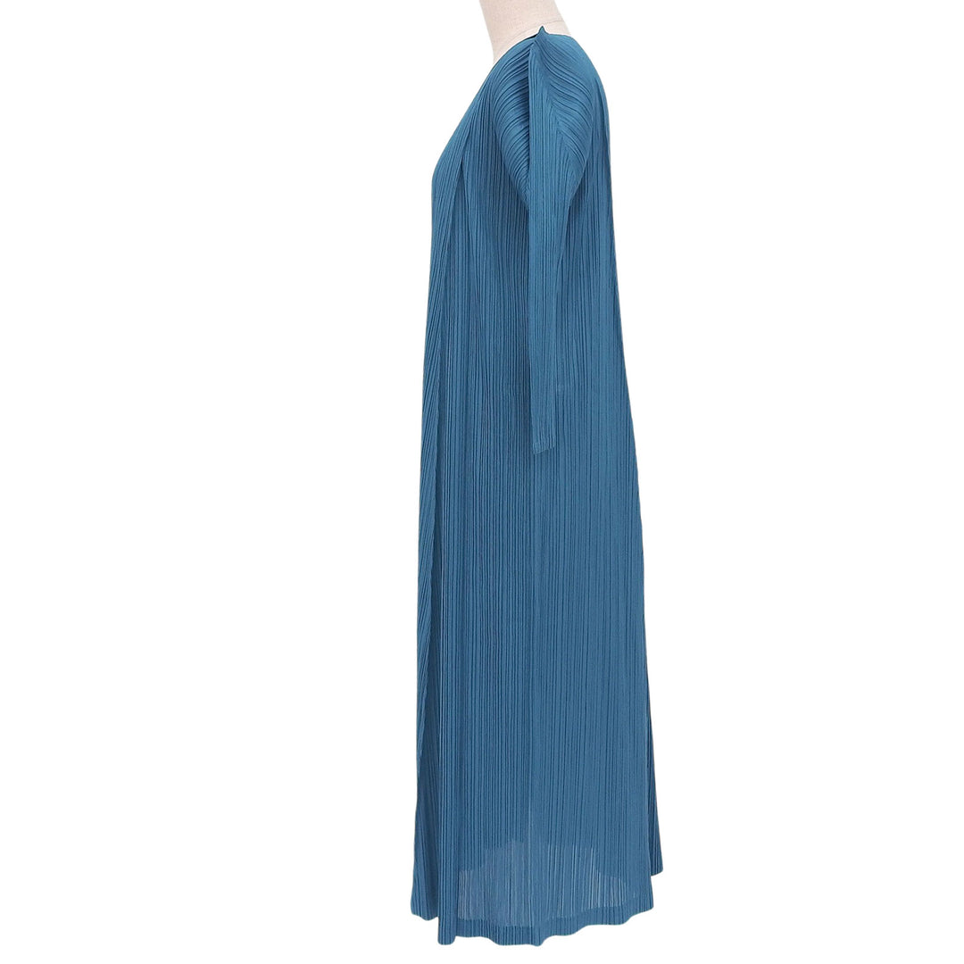 Excellent PLEATS PLEASE one piece Long length blue polyester Women 2 PP21-JH484