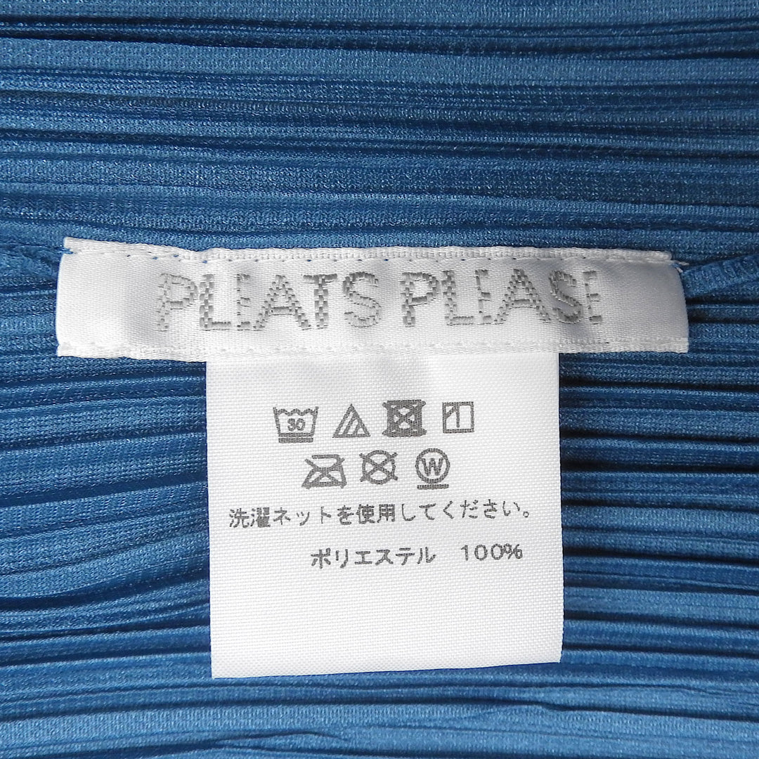 Excellent PLEATS PLEASE one piece Long length blue polyester Women 2 PP21-JH484