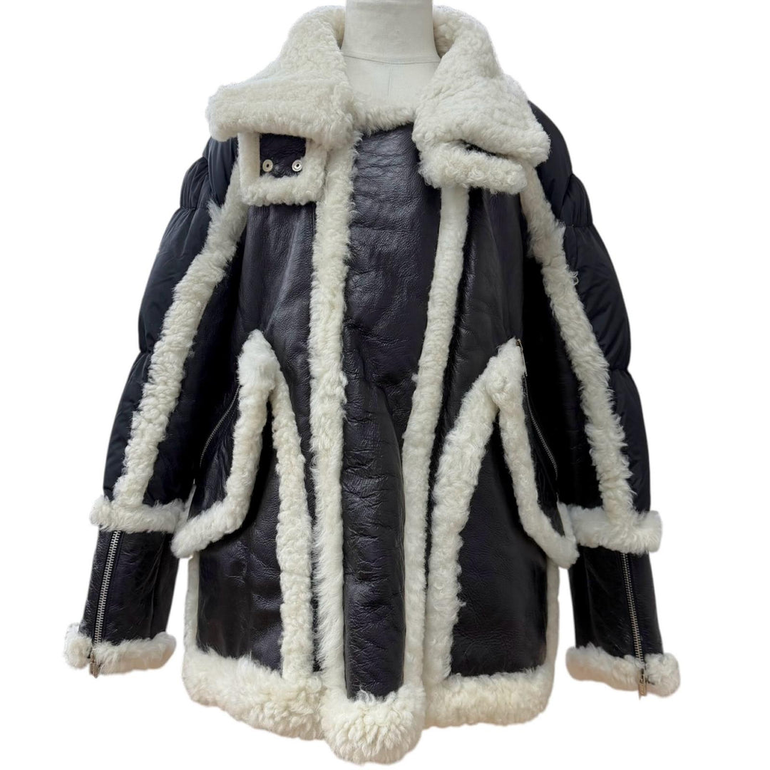 Excellent DSQUARED2 Down jacket Sheepskin-trimmed down jacket 52 S71AM0836