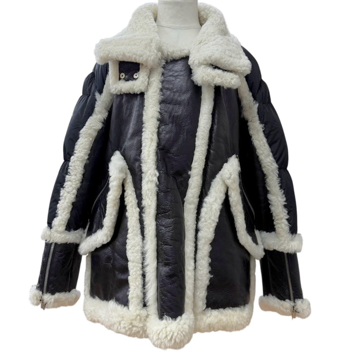 Excellent DSQUARED2 Down jacket Sheepskin-trimmed down jacket 52 S71AM0836