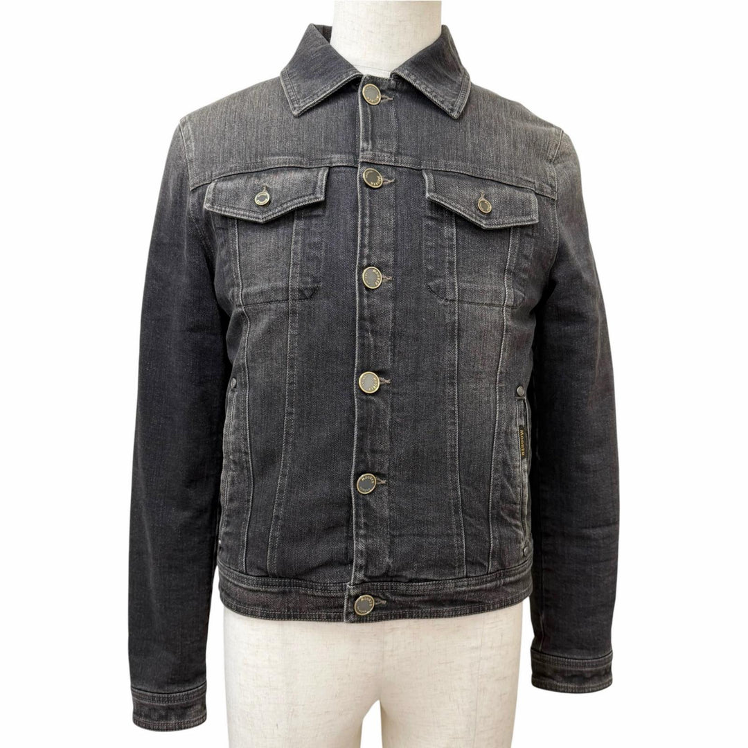 Great MOORER Down jacket VERONA denim black cotton mens 44 TURBINO-106