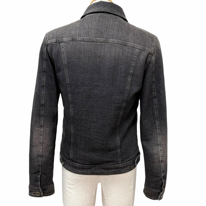 Great MOORER Down jacket VERONA denim black cotton mens 44 TURBINO-106