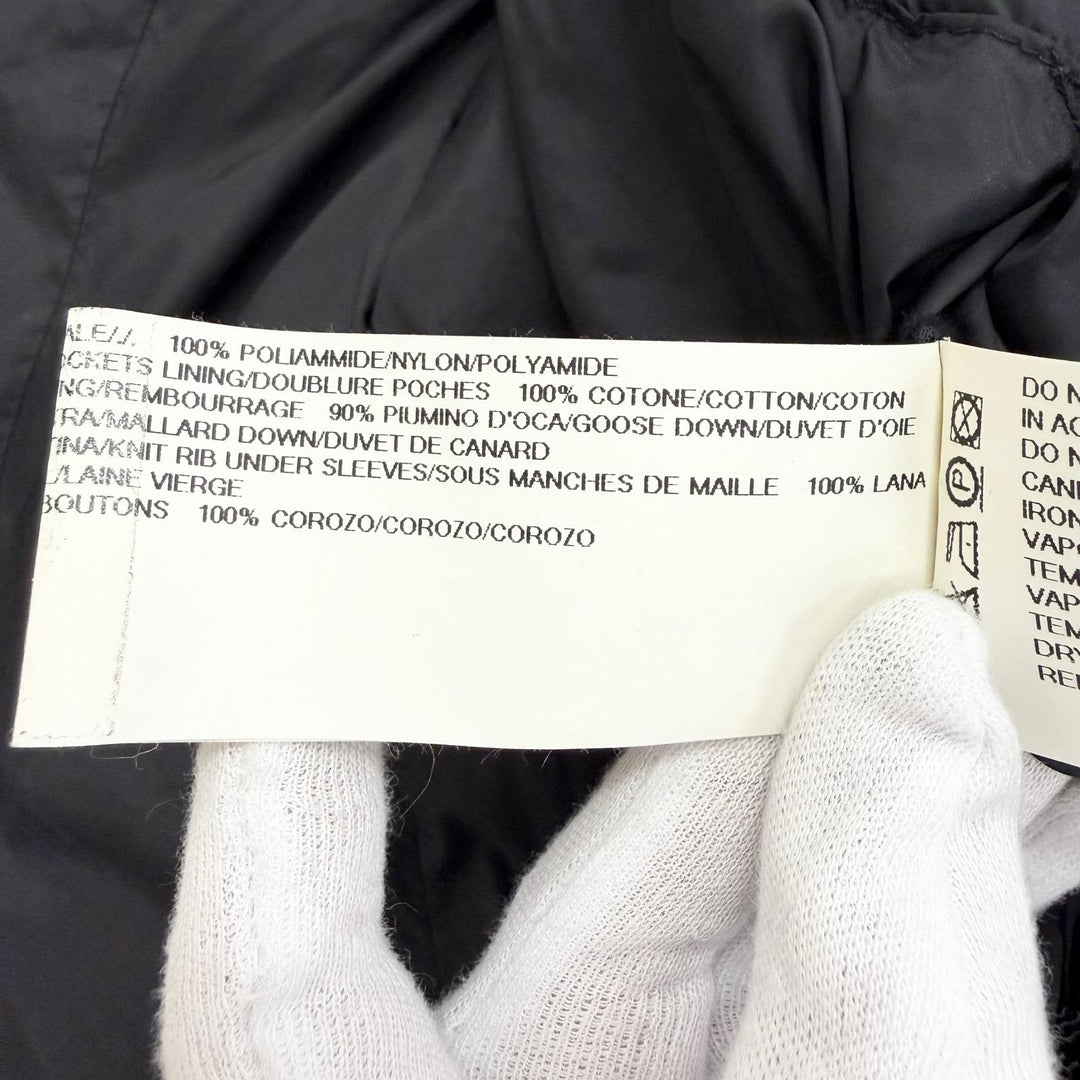 Great Rick Owens down coat Stand collar Zip up black Nylon Women 40 RP16F2913-TE