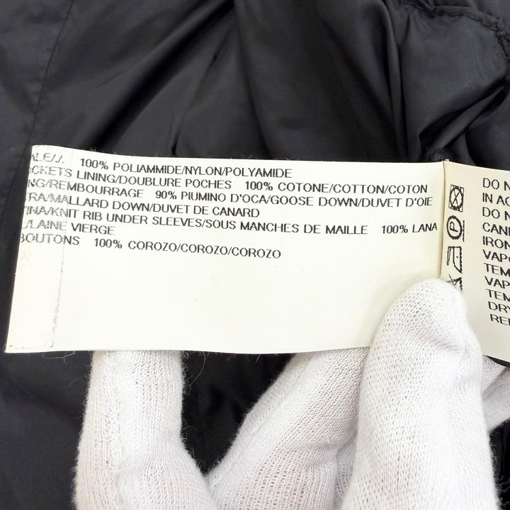Great Rick Owens down coat Stand collar Zip up black Nylon Women 40 RP16F2913-TE