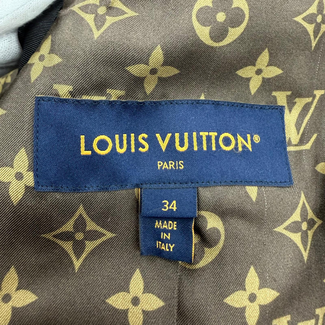 Excellent LOUIS VUITTON coat Monogram lining, long length cashmere 34 1AFEZG