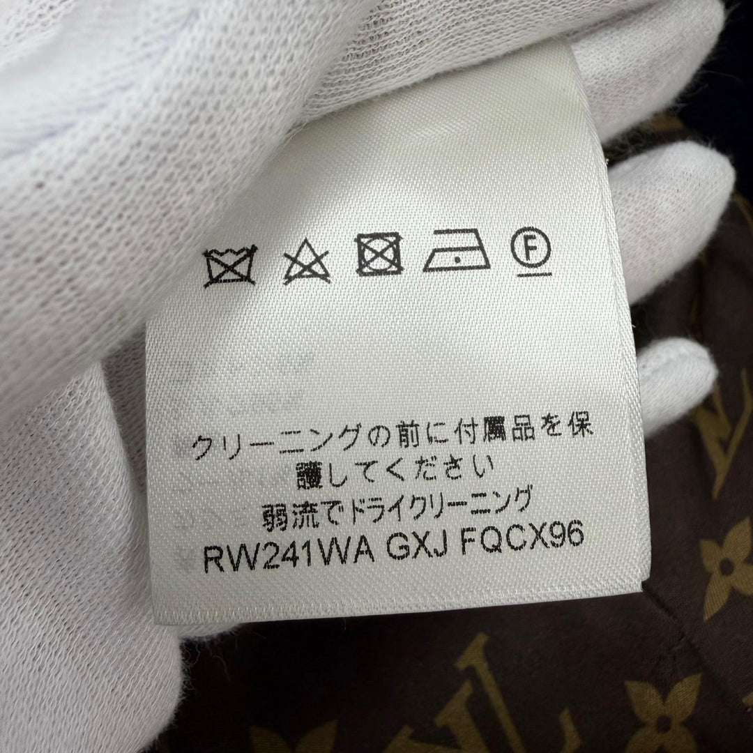 Excellent LOUIS VUITTON coat Monogram lining, long length cashmere 34 1AFEZG