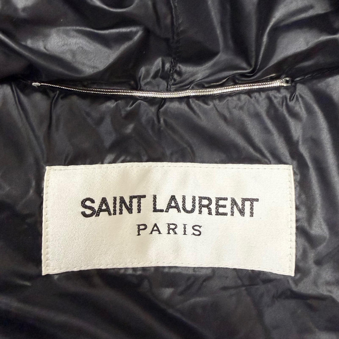 Excellent SAINT LAURENT PARIS hoodie Cassandra Padded Anorak black