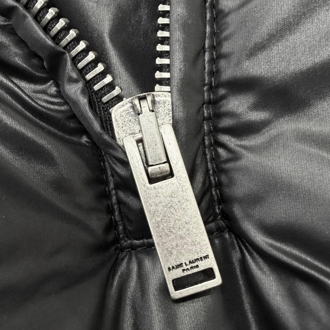 Excellent SAINT LAURENT PARIS hoodie Cassandra Padded Anorak black