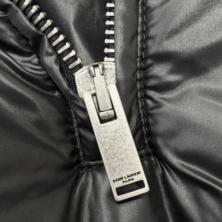 Excellent SAINT LAURENT PARIS hoodie Cassandra Padded Anorak black