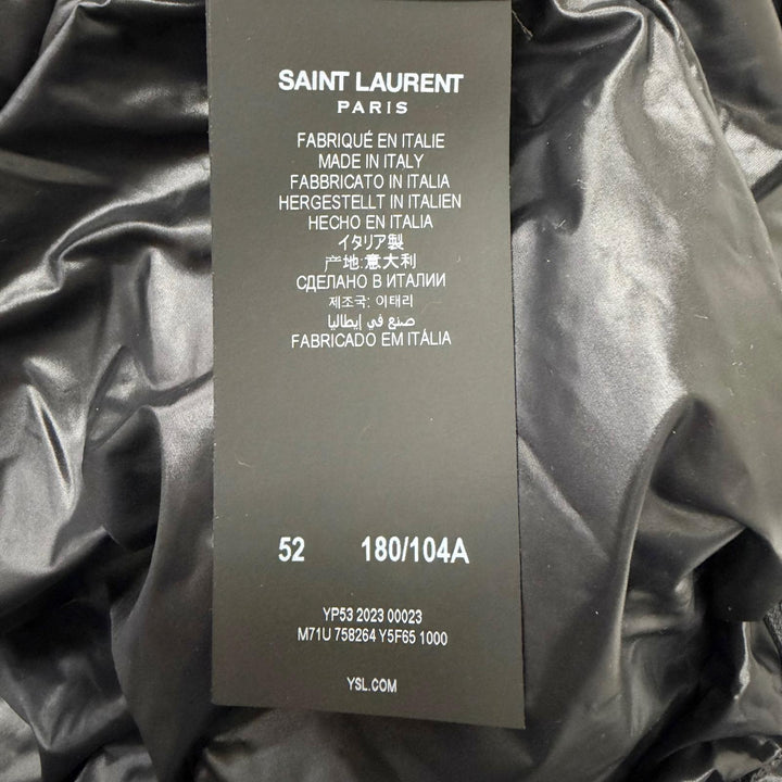 Excellent SAINT LAURENT PARIS hoodie Cassandra Padded Anorak black