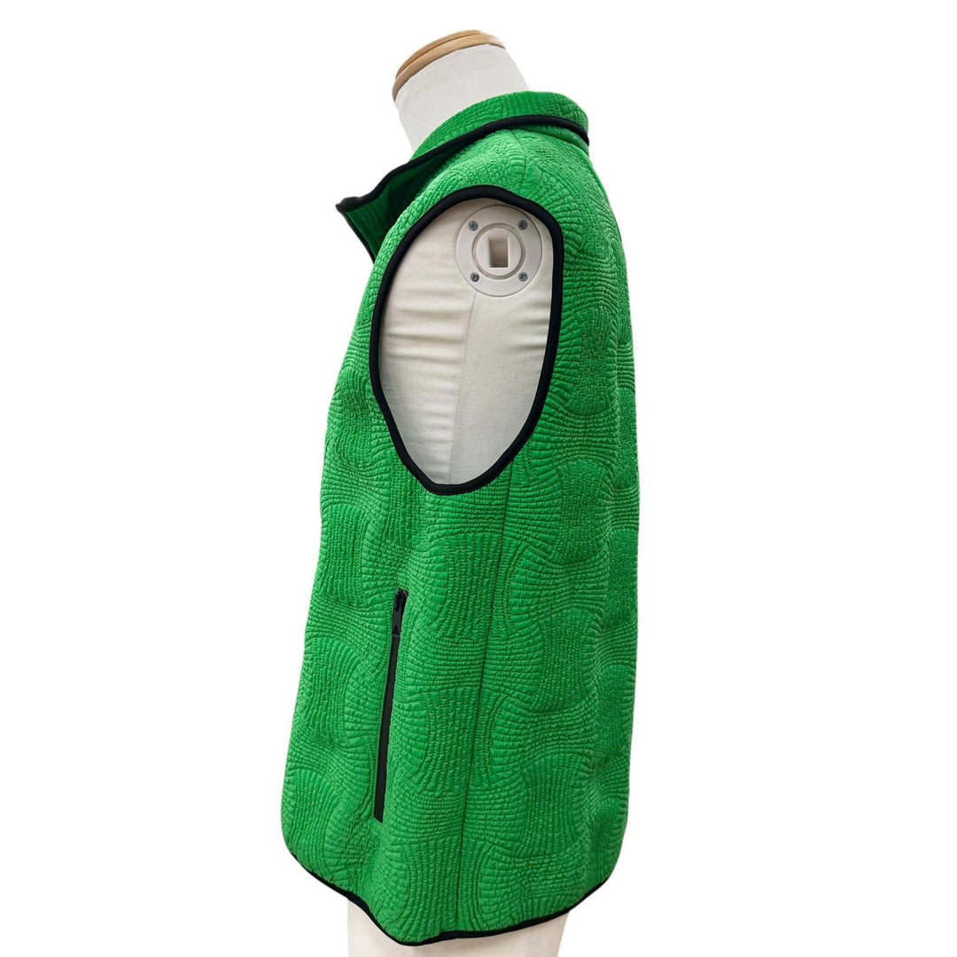 Excellent BOTTEGAVENETA Best Double zip-up vest green Nylon mens S 708331