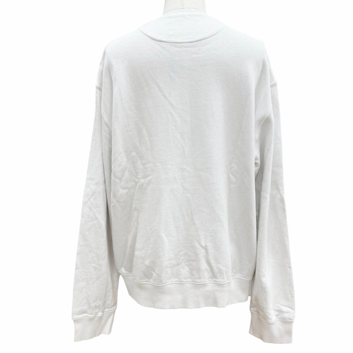 Great PRADA sweat Triangle Logo Triangle Plate Pullover white mens S UJL26A