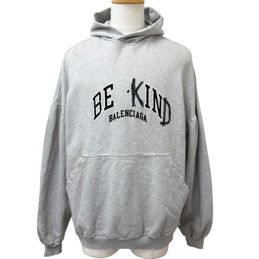 Excellent BALENCIAGA hoodie ROUNT HOODIE Damage processing
