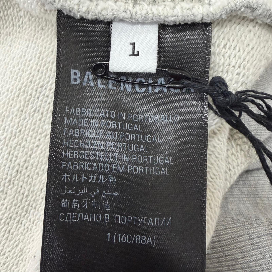 Excellent BALENCIAGA hoodie ROUNT HOODIE Damage processing