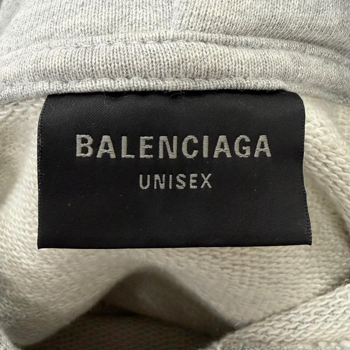 Excellent BALENCIAGA hoodie ROUNT HOODIE Damage processing