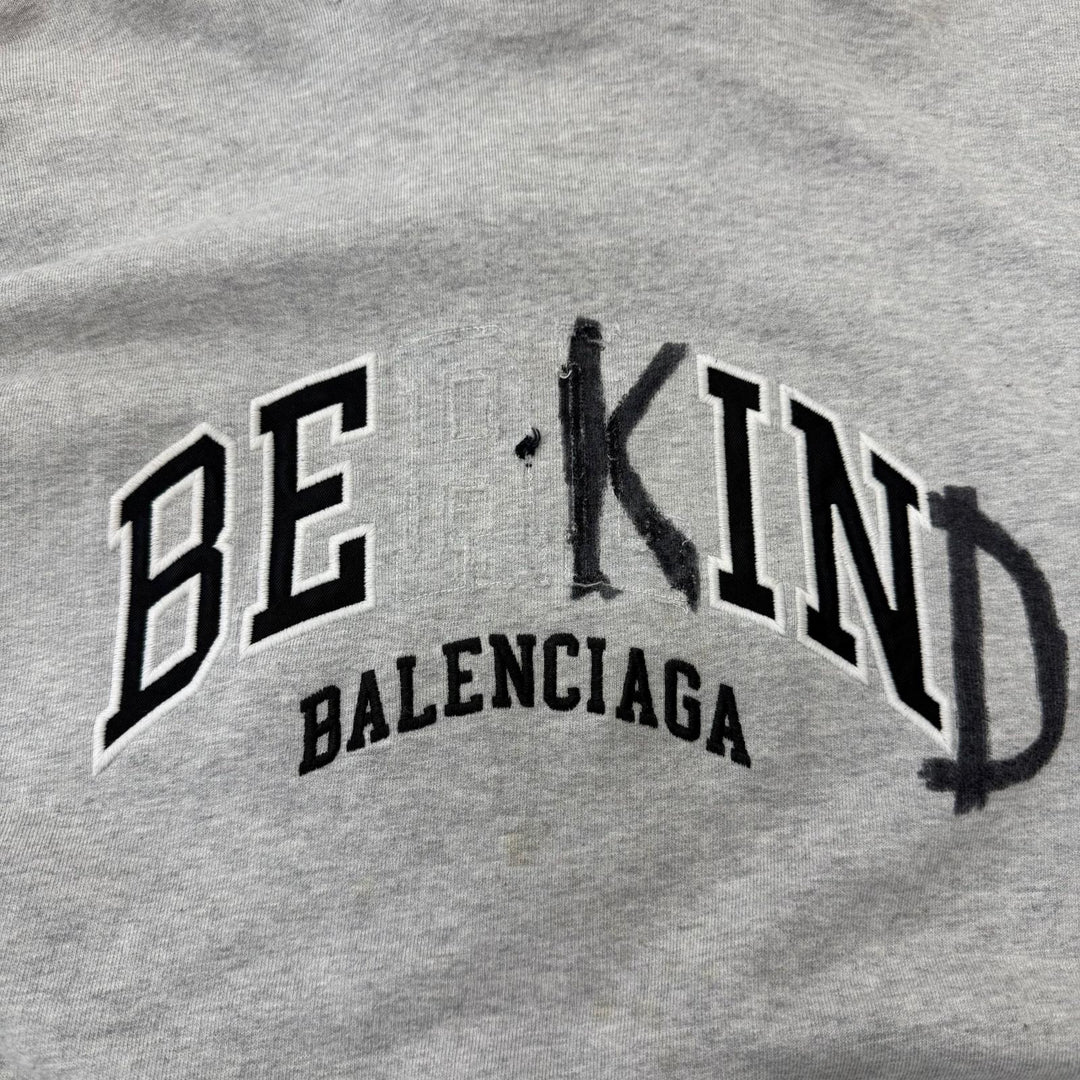 Excellent BALENCIAGA hoodie ROUNT HOODIE Damage processing