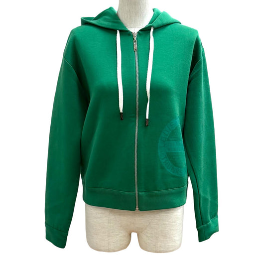 Excellent LOUIS VUITTON hoodie LV Stamp Monogram Zip Up green cotton Women XS