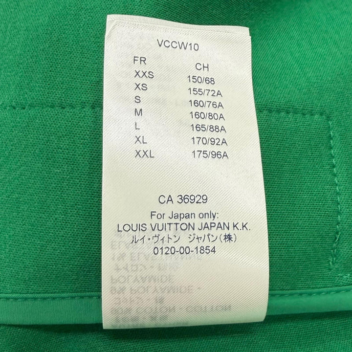 Excellent LOUIS VUITTON hoodie LV Stamp Monogram Zip Up green cotton Women XS