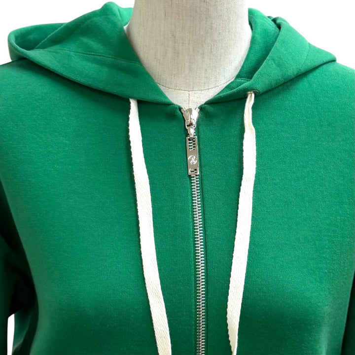 Excellent LOUIS VUITTON hoodie LV Stamp Monogram Zip Up green cotton Women XS