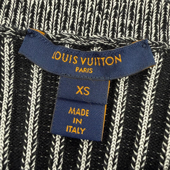 Excellent LOUIS VUITTON cardigan LV logo button trumpet sleeve long-sleeve XS