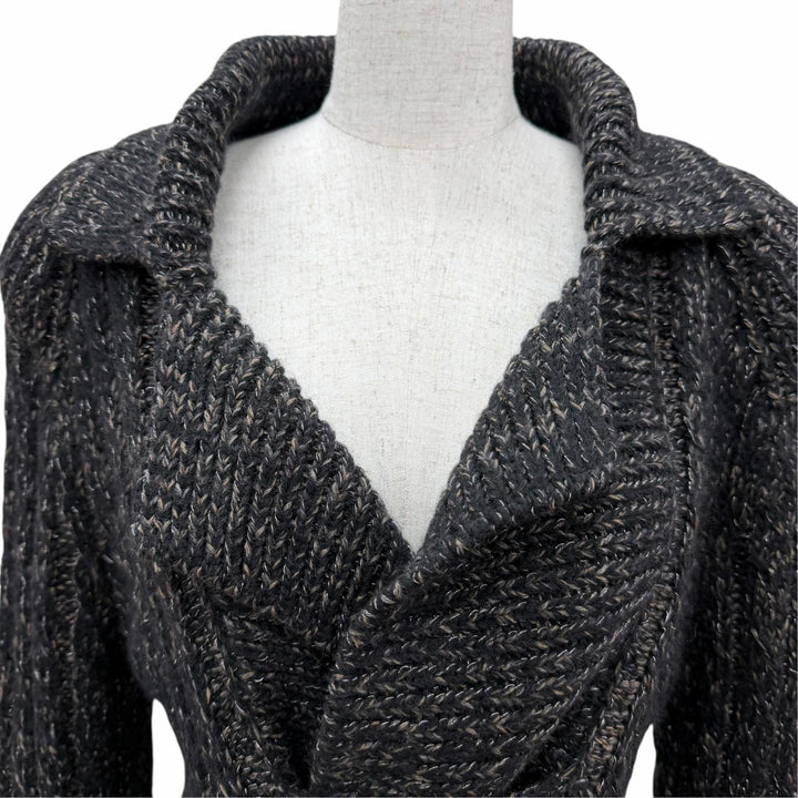 Great CHANEL cardigan Mohair blend COCO Mark mixed knit cashmere 40 09A P36596