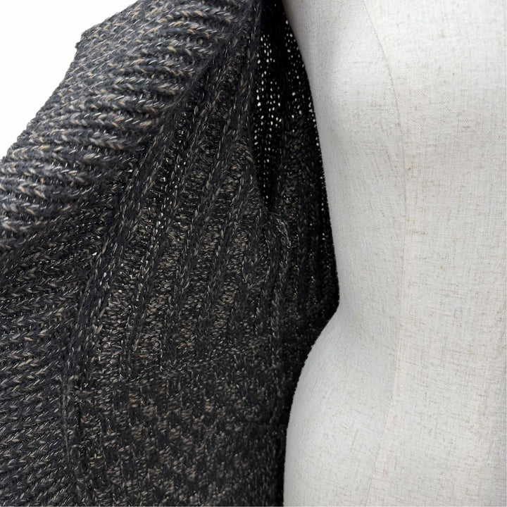 Great CHANEL cardigan Mohair blend COCO Mark mixed knit cashmere 40 09A P36596