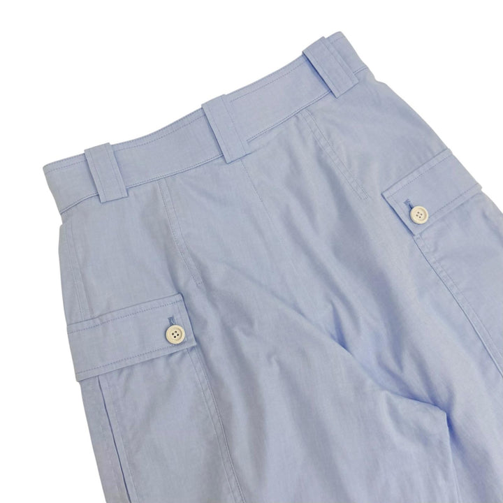 Excellent LOUIS VUITTON Pants LV logo embroidery Light blue cotton Women 34
