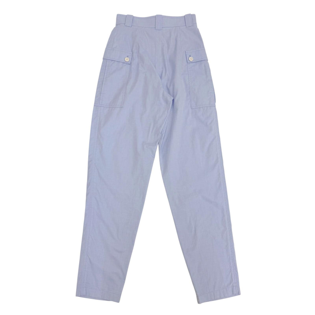 Excellent LOUIS VUITTON Pants LV logo embroidery Light blue cotton Women 34