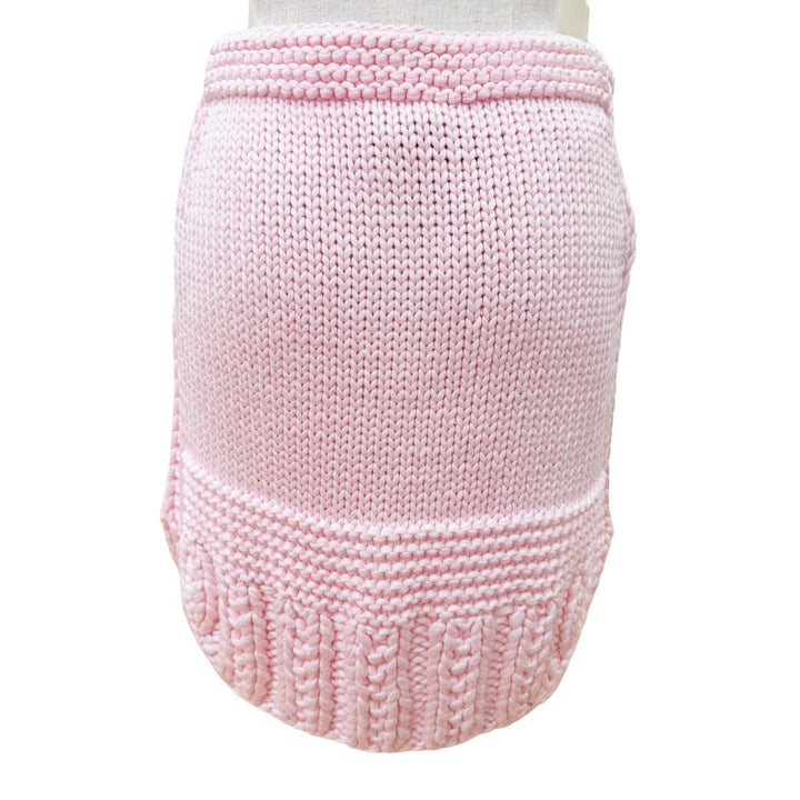 Excellent CHANEL skirt COCO Mark Metal Button Knit pink cotton Women 34 P72808
