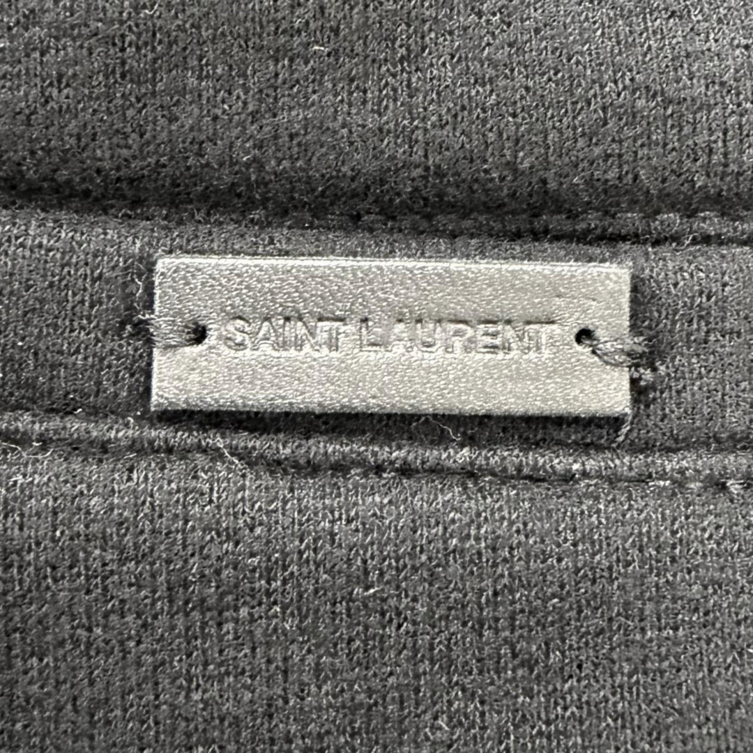Great SAINT LAURENT Pants YSL logo embroidered sweatshirt black