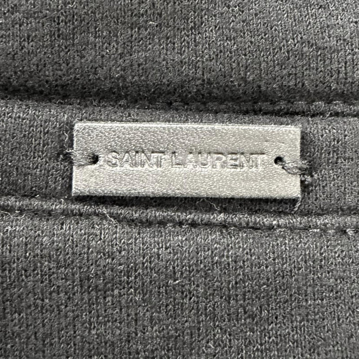 Great SAINT LAURENT Pants YSL logo embroidered sweatshirt black
