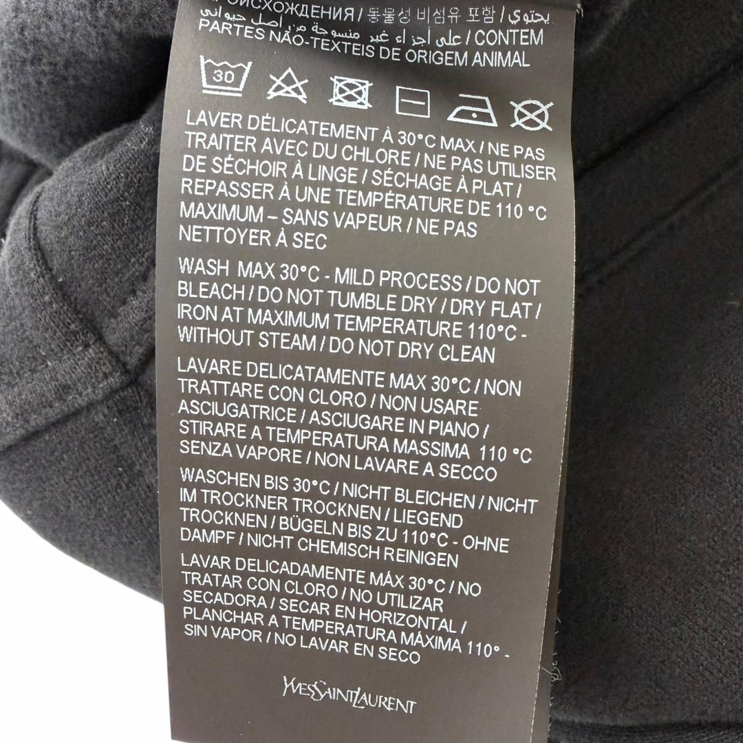 Great SAINT LAURENT Pants YSL logo embroidered sweatshirt black