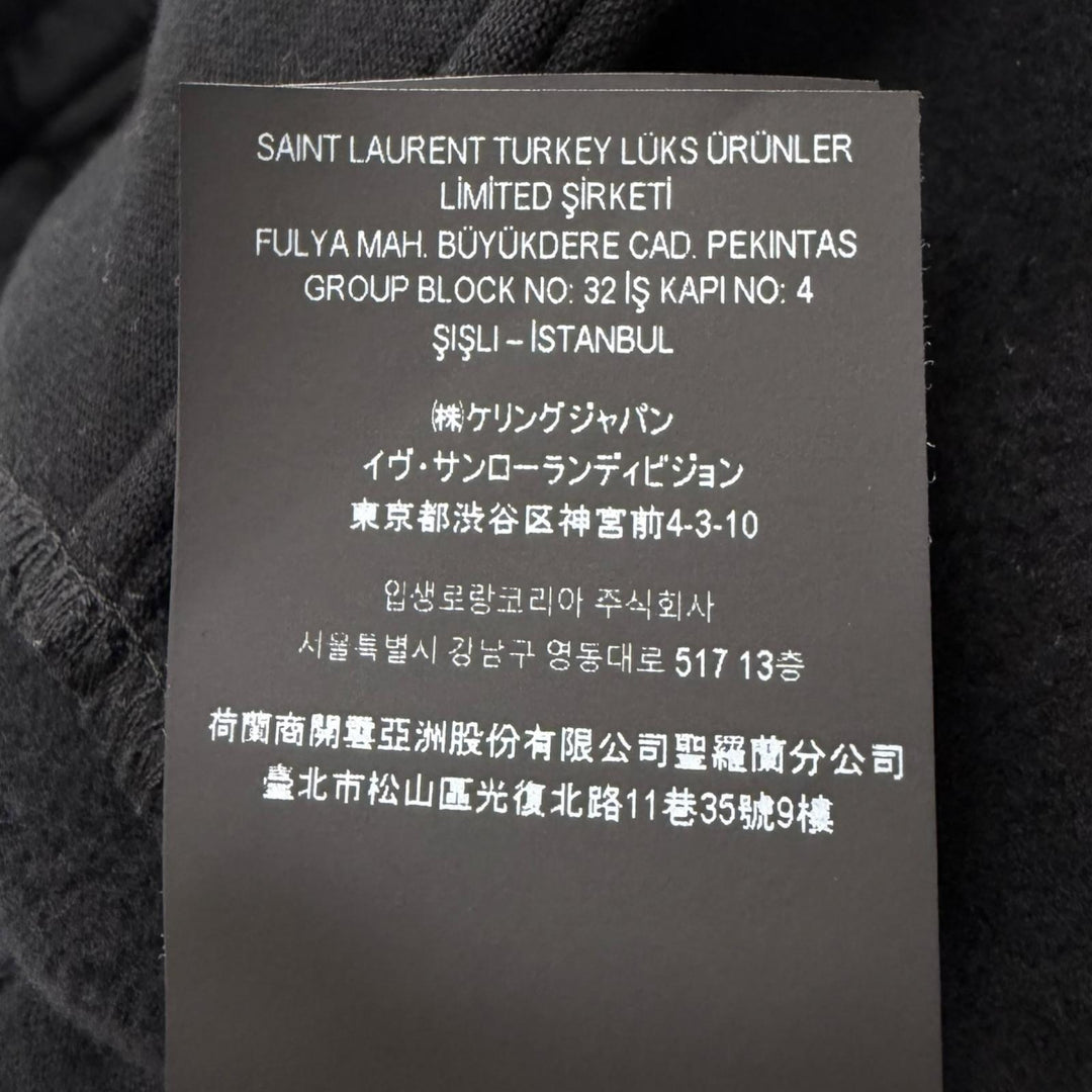 Great SAINT LAURENT Pants YSL logo embroidered sweatshirt black