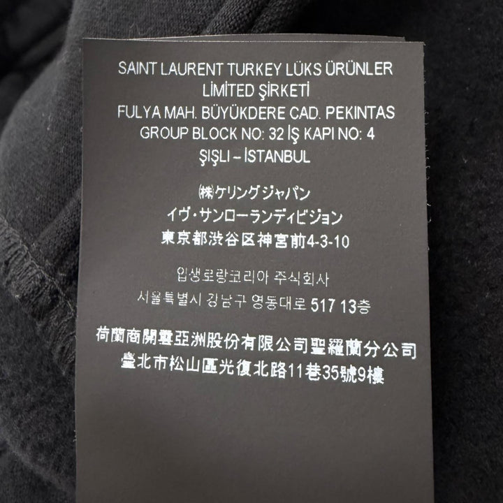 Great SAINT LAURENT Pants YSL logo embroidered sweatshirt black