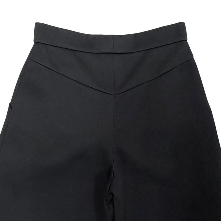 Excellent CHANEL Wide pants Anchor Button black cotton Women P59395V36806 34
