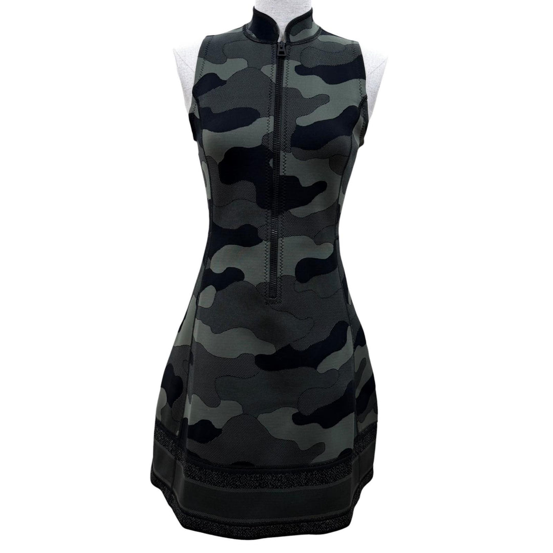 Excellent Christian Dior one piece camouflage khaki Nylon Women 38 041R82A2991
